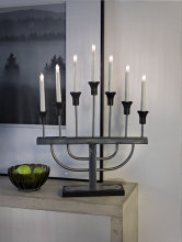 Adventsljusstake 7-armad Borstad Metall Konstsmide